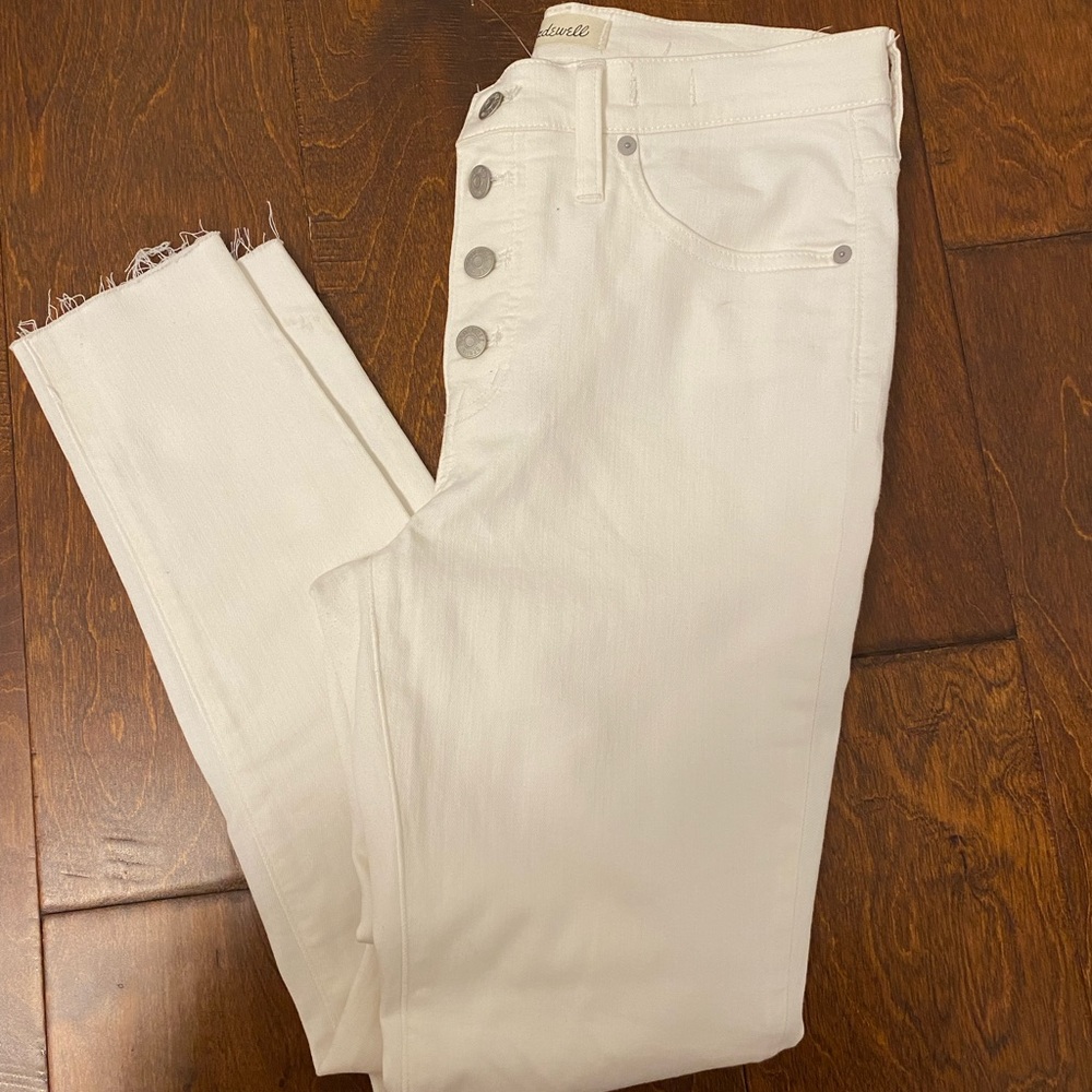 White madewell skinny jeans